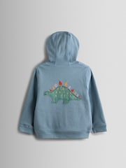 أزرق فاتح - سترة هودي ذات وجهين بأبليك من Jojo Maman Bébé - صورة 6 من 9