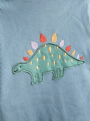 أزرق فاتح - سترة هودي ذات وجهين بأبليك من Jojo Maman Bébé - صورة 7 من 9