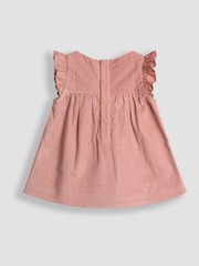 JoJo Maman Bébé Pink Frill Cord Appliqué Dress & Body Set - Image 3 of 6