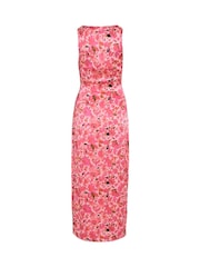 VILA Floral Printed Satin Cowl Neck Maxi Dress - Image 5 of 5