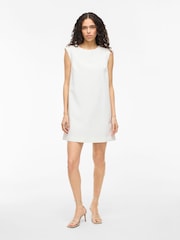 VILA White Short Bow Back Detail Shift Dress - Image 2 of 2