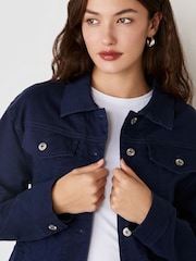 Finery Blue Isobel Navy Denim Jacket - Image 3 of 4