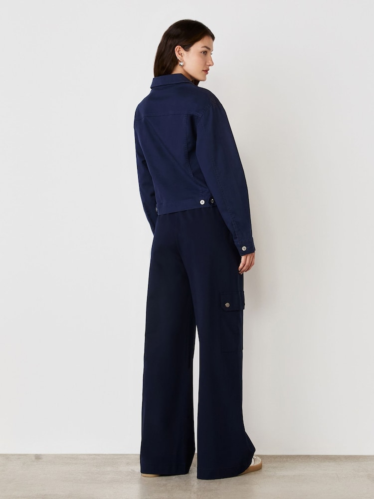 Finery Blue Isobel Navy Denim Jacket - Image 4 of 4