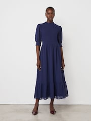 Чайное платье миди из ткани добби из жоржета Finery Amelia - Image 1 of 4