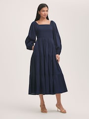 Finery Lauretta Cotton Midi Tiered Dress - Image 1 of 4