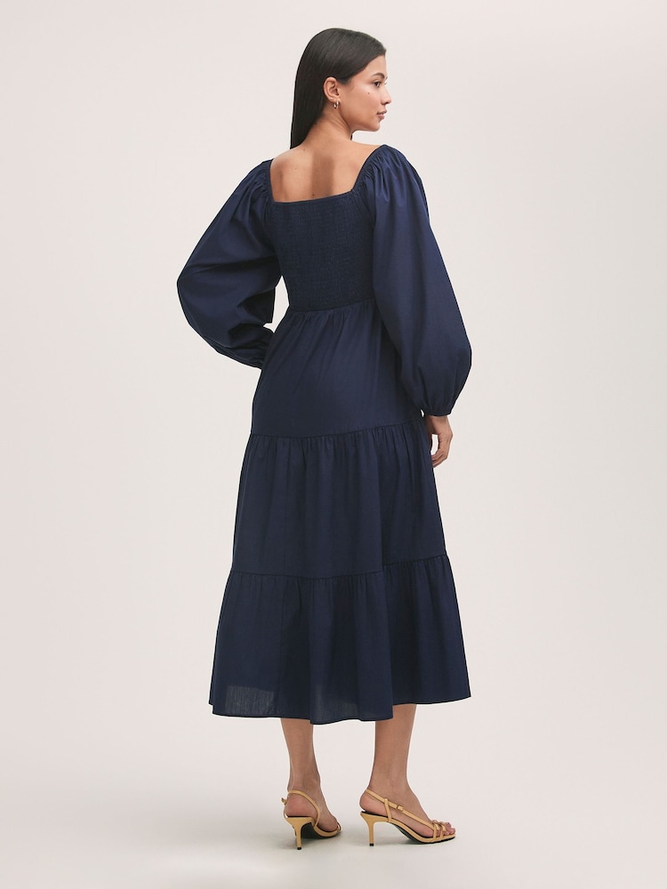 Finery Lauretta Cotton Midi Tiered Dress - Image 4 of 4
