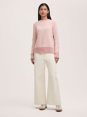 Finery Pink Stella Cotton Rich Stripped Jumper - Image 1 of 4