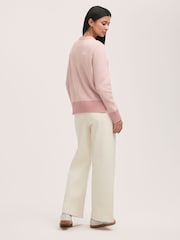Finery Pink Stella Cotton Rich Stripped Jumper - Image 2 of 4