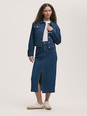 Finery Blue Caroline Mid Wash Denim Jacket - Image 2 of 4