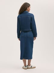 Finery Blue Caroline Mid Wash Denim Jacket - Image 4 of 4