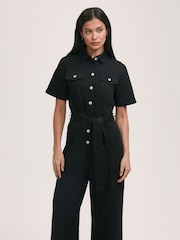 Finery Alice Black Denim Jumpsuit - Imagen 2 de 4