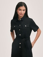 Finery Alice Black Denim Jumpsuit - Imagen 3 de 4