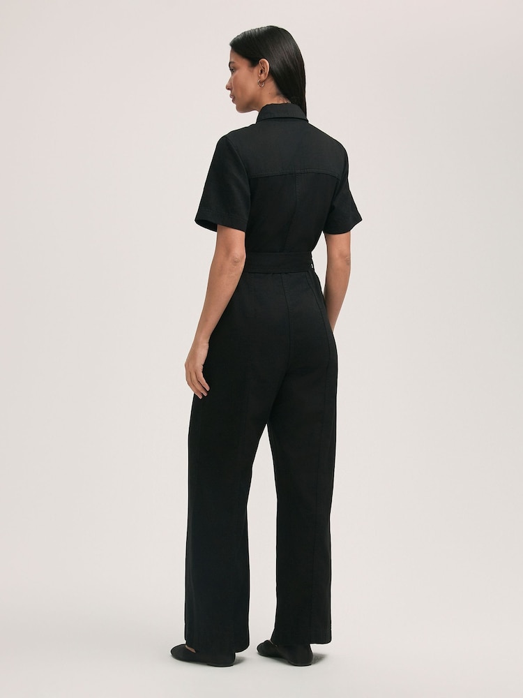 Finery Alice Black Denim Jumpsuit - Imagen 4 de 4