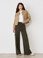 Finery Isobel Mocha Denim Jacket - Image 1 of 4