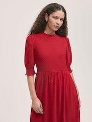 Чайное платье миди из ткани добби из жоржета Finery Amelia - Image 2 of 4