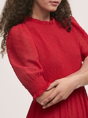 Чайное платье миди из ткани добби из жоржета Finery Amelia - Image 3 of 4