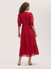 Чайное платье миди из ткани добби из жоржета Finery Amelia - Image 4 of 4
