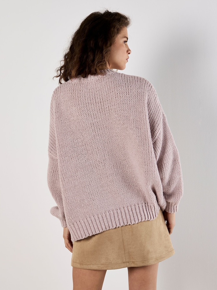 Apricot Pink Embroidered Daisies Jumper - Image 2 of 3