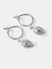 Mint Velvet Silver Tone Strawberry Hoop Earrings - Image 1 of 5