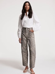 Mint Velvet Leopard Leopard Print Tapered Jeans - Image 2 of 8