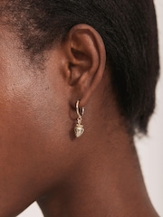 Mint Velvet Gold Tone Strawberry Hoop Earrings - Image 4 of 5