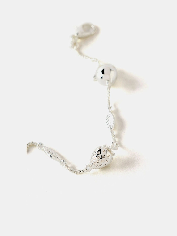 Mint Velvet Silver Tone Fruit Charm Bracelet - Image 2 of 5