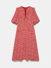 Mint Velvet Red Lip Print Midi Dress - Image 7 of 8