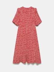 Mint Velvet Red Lip Print Midi Dress - Image 8 of 8