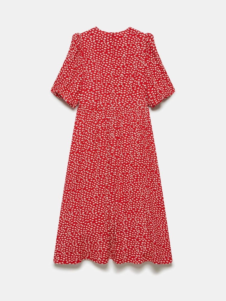 Mint Velvet Red Lip Print Midi Dress - Image 8 of 8