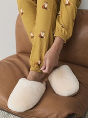 White Sherling Mule Premium Slippers - Image 3 of 9