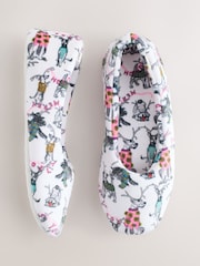 White Dogs Plush Ballet Slippers - Image 1 of 11