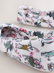 White Dogs Plush Ballet Slippers - Image 5 of 11