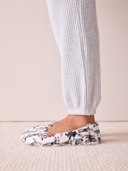 White Dogs Plush Ballet Slippers - Image 9 of 11