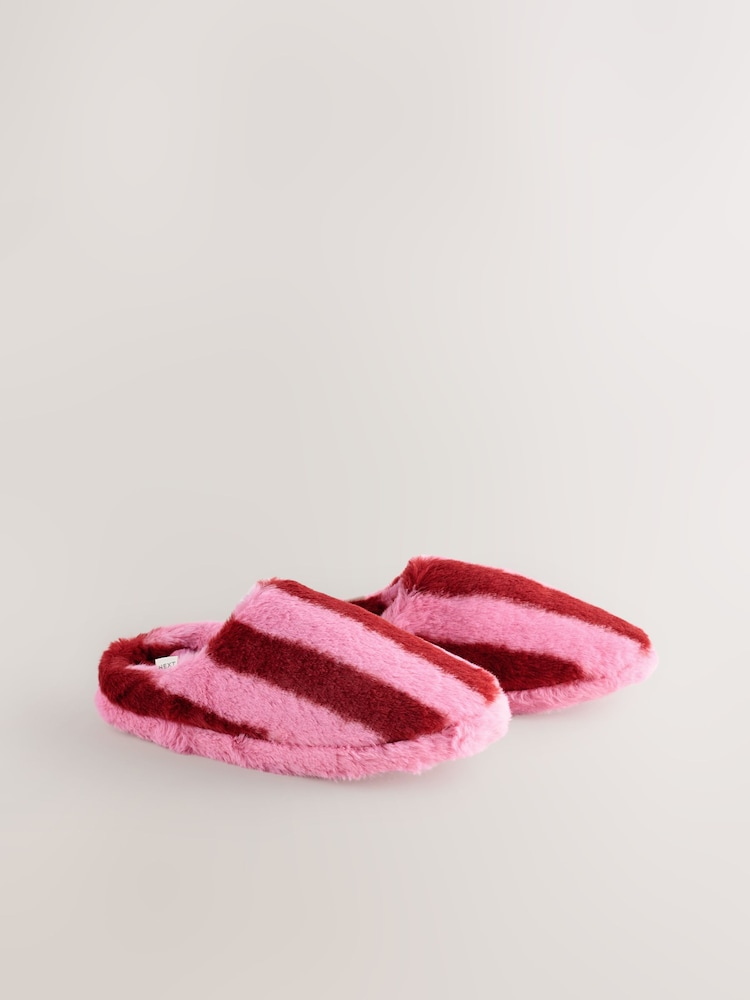 Pink Stripe Mule Slippers - Image 2 of 5