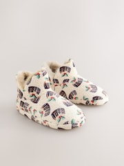Ecru Pudding Plush Boot Slippers - Image 5 of 10