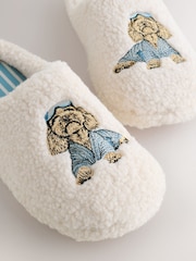 Charlie Cockapoo Neutro - Pantufas Borg Mule - Imagem 8 de 9