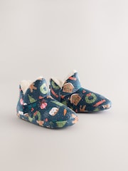 Navy Festive Food Plush Boot Slippers - Image 2 of 9