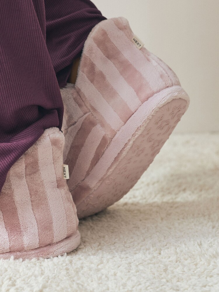 Pink Stripe Boot Slippers - Image 3 of 3