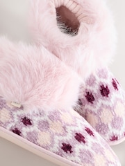 Pink Knit Boot Slippers - Image 4 of 5