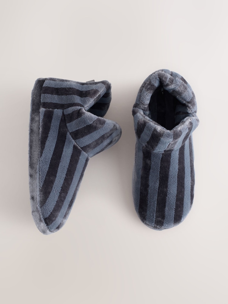 Grey Stripe Boot Slippers - Image 1 of 8