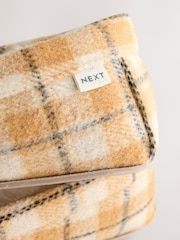 Ochre Yellow Check Moccasin Brushed Slippers - Image 9 of 9