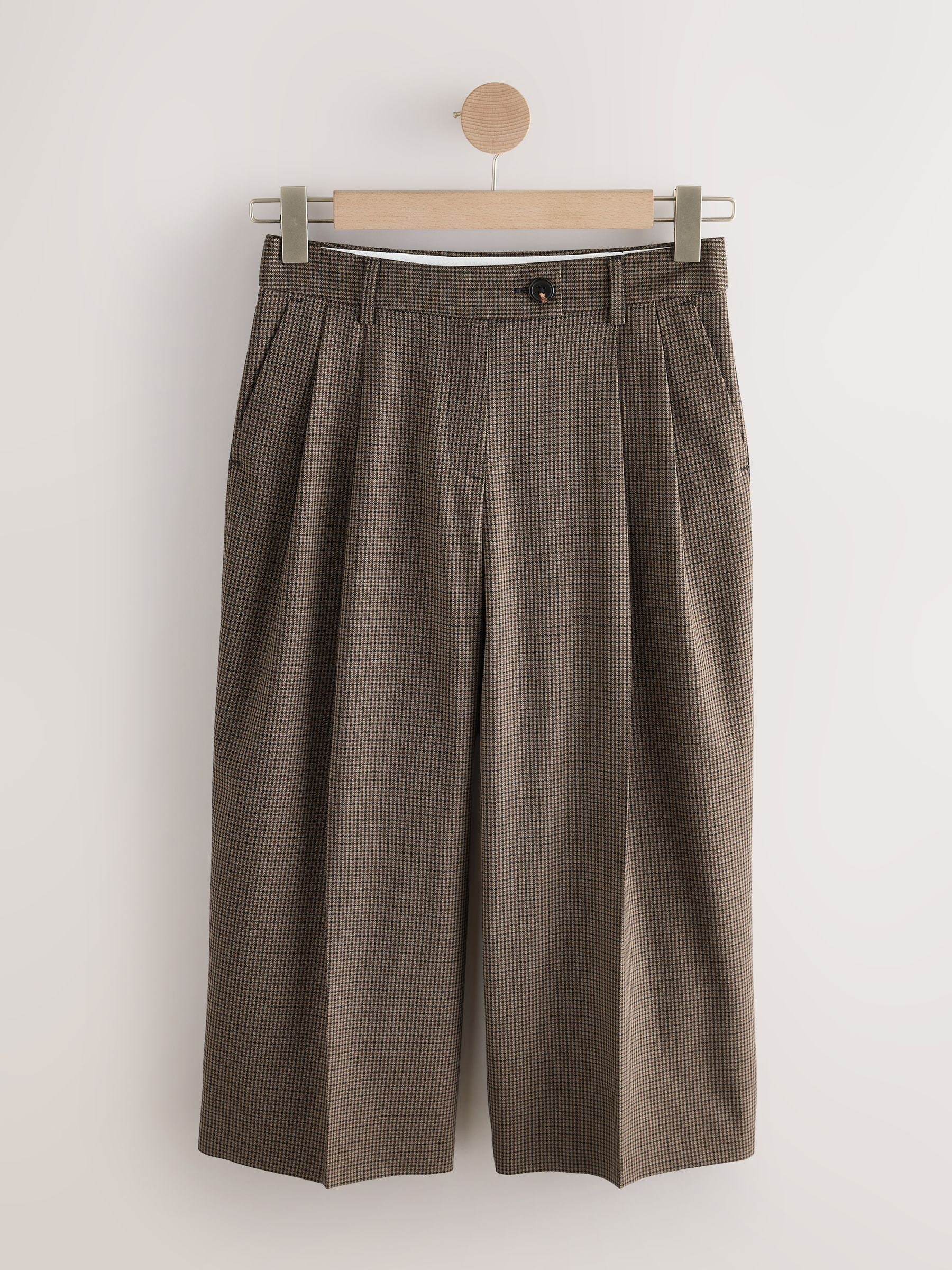 Buy Brown Checked Tailored Culottes from Next USA