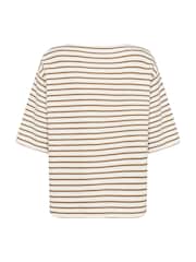 Soaked in Luxury Loose Fit Ingina Slash Neck White Sweatshirt - Image 6 of 6