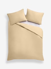 Dark Green Cotton Rich Piped Edge Duvet Cover and Pillowcase Set - Image 4 of 4