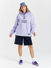 Harper & Lewis Lavender Purple Elsa 1/4 Zip Fleece - Image 1 of 7