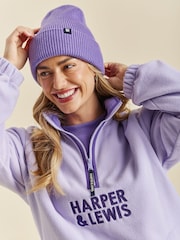Harper & Lewis Lavender Purple Elsa 1/4 Zip Fleece - Image 4 of 7