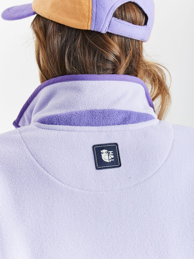 Harper & Lewis Lavender Purple Elsa 1/4 Zip Fleece - Image 7 of 7
