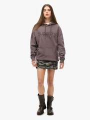 Superdry Grey Oversized Core Logo City 100% Cotton Hoodie - Image 2 of 4