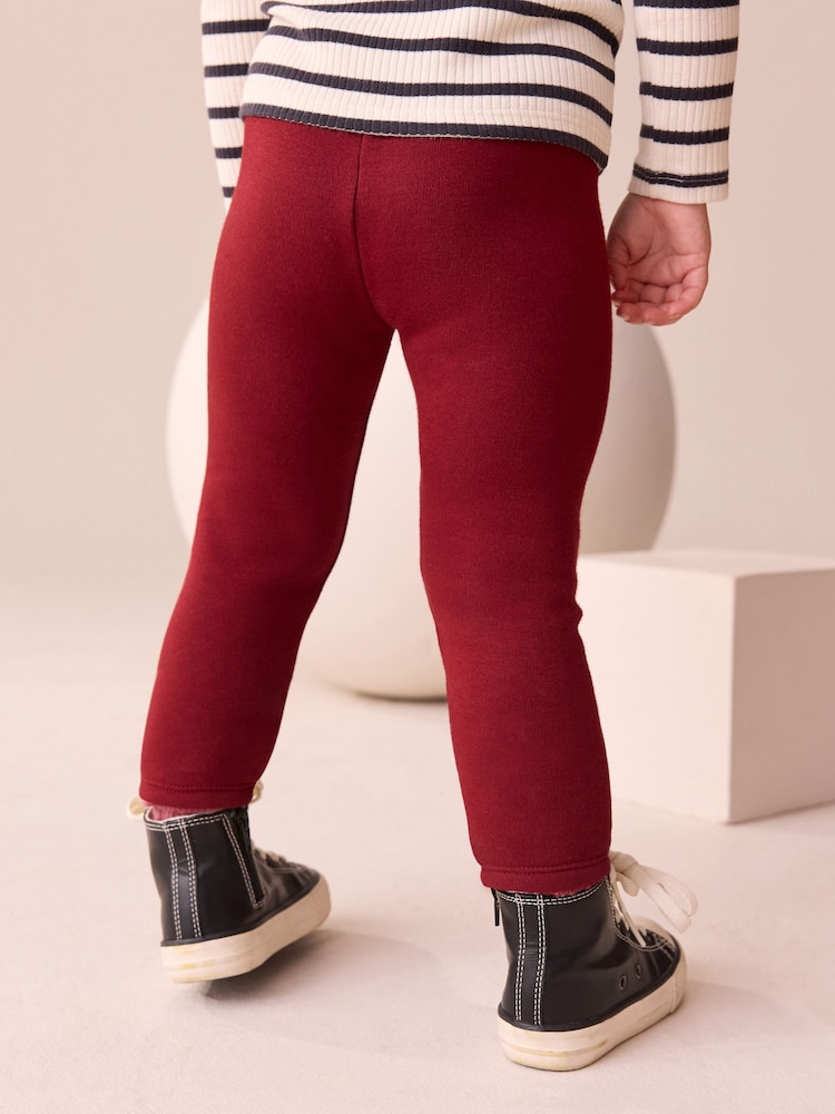 Burgundy Red Cosy Leggings (3mths-7yrs) - Image 2 of 2