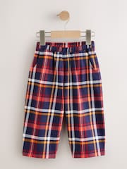 Navy Check Barrel Leg Trousers (3mths-7yrs) - Image 5 of 9